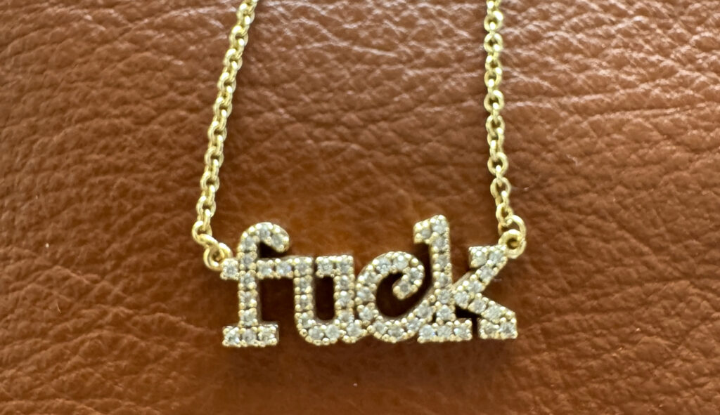 Maria Cozamanis Fuck Necklace Gold